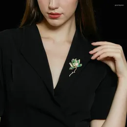 Bow Ties Light Luxury High-end Clothes Accessories Fixed Clothing Pin Inlaid With Zircon Senior Sense Begonia Flower Brooch