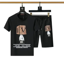 Herr- och kvinnors Louiseity Sportswear Designer T-shirt Set Street Wear Casual Breatble Summer Top Shorts T-shirt utomhus Viutonity Högkvalitativ uppsättning M-3XL