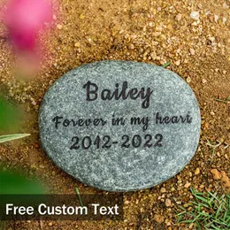 Pedra de pet stones personalizados cães cães marcadores graves pedras de jardim para lápide externa ou exibição interna 231222