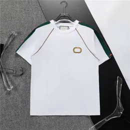 Мужские футболки-дизайнер модный молодые мужчины Mercerized Cotton с коротким рукавом 2024 Summer Permoniated Slim Fit Универсальная удобная корейская футболка Gul6v