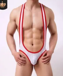 Schwule sexy Unterwäsche Herren BodySuit Jockstrap Bodywear Wrestling Singulett Lotard -Overalls Suspender Teddies Underpants8584887