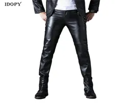 Men039S Pants Idopy Mens Faux Leather Black Motorcycle Biker Barons Cool PU PROUNES FOR MALE7228401