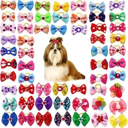 Dog Apparel Pet Hair Bows Bow Kingdom Types Tarey Cat Head Flower Dairpin Random - 1PCs (1.2-1.6inches)