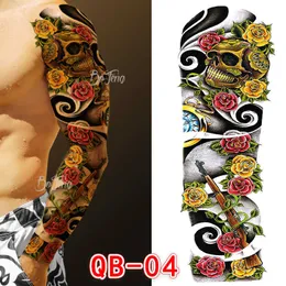 Makeup large picture Halloween tattoo sticker full arm waterproof skeleton pumpkin funny