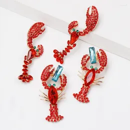 Dangle Ohrringe Großhandel Jujia Hummer Vintage Drop für Frauen Design Crystal Statement Schmuck Geschenkohrring