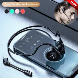 Auricolari True Bone Conduction Headfone fone bluetooth de ouvido usura gancio auricolare aperto peso leggero non inear di auricolare microfono