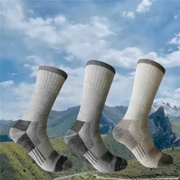 Мужские носки мужские мериносовые носки шерстяные носки, пешие поклонники 80% мериносовые шерстяные носки, тепловые теплое дышащее, без запаха, рождественские чулки T231223