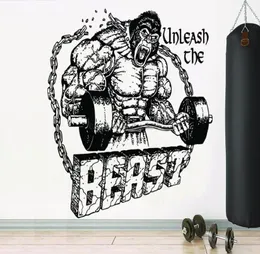 Duvar Çıkartmaları Spor Salonu Dahası Fitness Dekorasyon Egzersiz Goril Sticker Motivasyon Poster Yatak Odası Fan3713445