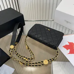 Woc Fashion Women Women Swick Sag 19cm Caviar Bag Кожаный алмаз золотой оборудование металлическая застежка роскошная сумочка регулируем