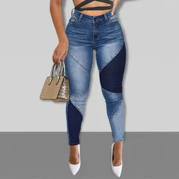 Jeans jeans sexy pantaloni in jeans vestiti ossa che rompono il cavallo che lava acqua più dimensioni larghi e allungamento magro