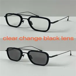 Pochromic Sun Gözlükleri Lens Renkleri Güneş ışığında değişti Crystal Clear'dan Dark Design 006 Kare Çerçeveler Vintage Popular Style2303