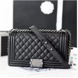 2024 10A Top quality BOY cover bag 25CM woman fashion shoulder handbag leather crossbody bags Luxurious Designer chain bags clutch purse A67086 With box C0211