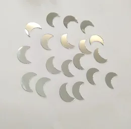 100pcs of Moon Shape Mirror Mosaic Tile Mini Glass Mosaic Tile Mirror Craft Art and Craft Wall Door HomeのためのモザイクDiyタイル231222