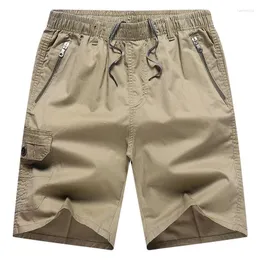 Shorts maschile da uomo Summer Cargo Casual Soldo Solid Cotton Beach Pants Short Multi Pocket Outdoor Sport Jogger