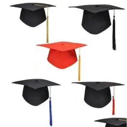 Party Hats Academic School Graduation Tassels Cap For Bachelors Master Doctor University Jn24 Drop Delivery Home Garden Festive Suppl Dhjyo