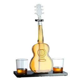 Conjunto de vinhos de decântio de violino de guitarra de vidro de vidro de vidro alto alto conjunto de vinho