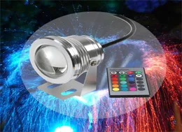 16 Färger 10W DC 12V RGB Undervattensfontän 1000lm Swimming Pool Pond Tank Aquarium LED Light Lamp IP65 Waterproof Y2009223579667