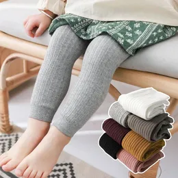 Byxor ZK20 Spring Autumn Baby Pants Born Leggings Soild Color Cotton Children Children 0-3 år