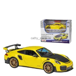 Carro elétrico/rc maisto 1 24 2018 porsche 911 gt2 rs carro esportivo simulação liga modelo de montagem de carro coleção presente brinquedo b758l231223