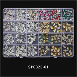 Nagelkunst Dekorationen S Set 3D Kristallreihe Diamant Diy Legierung Luxus Schmuck Juwel Maniküre Zubehör Versorgung 230329 Drop Lieferung H dhxyv