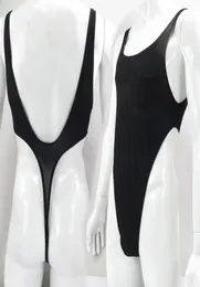 MEN039S SHAPERS Body Bodysuit Thong Departament Głębokie Nylon Spandex Lekko