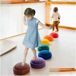 Decorative Objects Figurines Kids Nce Step Stones Blocks Game For Sensory Foam River Jum Indoor Outdoor Children Toys Drop Deliver Dhlj6