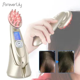 Brushes Hair Brushes Electric Laser Hair Growth Comb Infrared EMS RF Vibration Massager Microcurrent Hair Care Hair Loss Treatment Hair Re