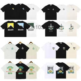 Rhude Shirt Man Man Fashion Designers Tshirts Apparel Tops Man Man Chargal Chest Letter Shirt Rhird T Shirt Luxurys clothing polos cleeve cleeve rhude top short sleeved 6371