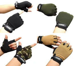 Camouflage Half Finger Gloves Men Women Breathable Sports Gloves Antiskid Cycling Bike Gym Fitness Sports Half Finger Glove6043983