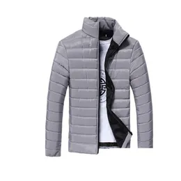 Mens Down Parkas Spring Autumn Jackets Thin Slim Fit Coats Cotton-Padded Solid Color Long Sleeved Jacket Outerwear Drop Delivery Appar Dhzht