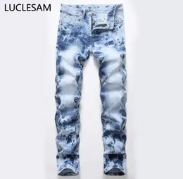 TIE DYE SMART UOMINO DIGHI DESIGNO DESIGNO MASCHIO MASCHI PANTANI DENI PANTANI NUOVO MODER LOS HUMBRES JEANS DRITTO HOMBRE1097335