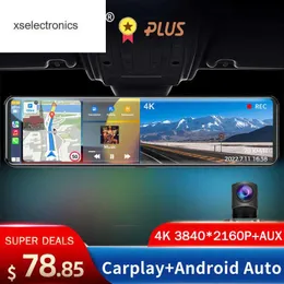 Aktualizacja DVRS OBDPEAK K4 12 -calowa Carplay Android Auto 4K 2160p WiFi Cam Cam wstecz lustro lusterka