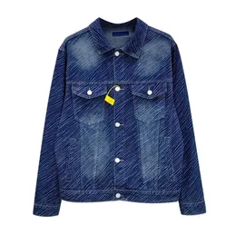 L08v giacche da uomo designer di lusso Wavy Line Lettere Stampato Jeans Fashi