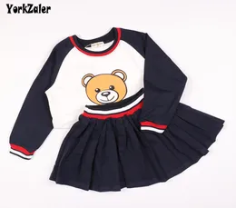 요크잘어 키즈 의류 세트 소녀 소년 여름 곰 셔츠 팬츠 스케이커 2pcs 어린이 039S 의상 유아용 아기 옷 세트 3T71110919