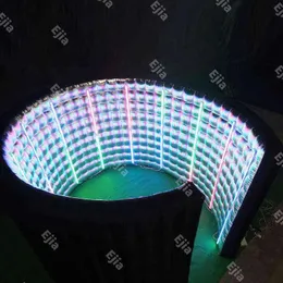 Balanços de 13 pés de 13 pés clube de boate inflável 360 Photo Booth Cenário portátil LED portátil para festa dentro de atividades ao ar livre