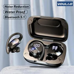 Auricolari voulao cuffie wireless bluetooth 5.0 auricolari hifi stereo sport auricolare impermeabile con riduzione del rumore del microfono nessun auricolare