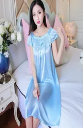 Женщины 039S Sleepwear Plus Size 4xl Summer Women v Sex Sexy Ice Silk Lingerie Nightwear Homewear Nightdres