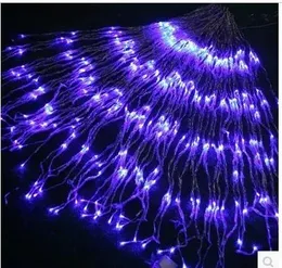 弦楽器導入滝の弦楽カーテンライト6m * 3m 640 LED水流クリスマスウェディングパーティー休日の飾り妖精のストリングライト