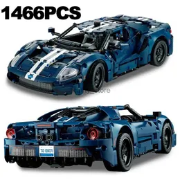 Blocks 2023 Technical MOC 42154 Forded GT Muscle Sports Car Building Block Model Racing Vehicle Assemble Toy Bricks for Kids Adult GiftL231223