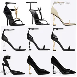 Designer heels Jimmys Chelsea heels Sandals High-heeled Saints Luxurys Shoe Paris Dress Classics Women 10cm 8cm Heels Black Golden Gold Wedding Bottoms