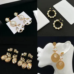 Con box classics vintage perle per le orecchini di perle anello g serie Orecchini a cerchio d'oro per donne designer gioiello festeggiato amanti del matrimonio regalo di fidanzamento