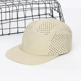 Visare andningsbara 5 panel baseball mössor män kvinnor nylon snapback hombre hattar hiphop skateboard snabb torr gata dans hatt