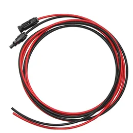 Accessories 1 Pair 4mm 2.5squar Solar Panel Photovoltaic Cable Copper Wire Black and Red with Waterproof Connector Solar PV Cable 6/4/2.5 mm