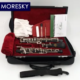 MORESKY Professionelle Oboe in C-Taste, halbautomatischer Stil, Kupfernickel, Silber/Gold/Nickelplatte S01