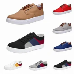 Mężczyźni Casual Buty Canas Sneakers Black White Blue Red Brown Brown Taupe Yellow Mens Treners Outdoor Jogging Walking Five K6lm#