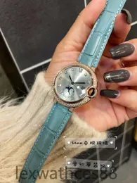 Designer femminile orologio di alta qualità Movimento meccanico automatico di alta qualità in acciaio inossidabile blu bruciato ad ago per vita impermeabile di moda da donna