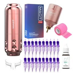 MACCHINA TATTOO SENSORE WIRELESS MOTORE SPOLME MOTOLO HINE 4,0 mm Kit Scate Tattoo Pen Batteria Pro SMP AGUI AGUELLI SETTIVI