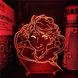 Haikyuu iwa-chan oikawa Led 3d Illusion Nightlights Anime Lamp 7 Изменение цветов Lampara для рождественского подарка 306U