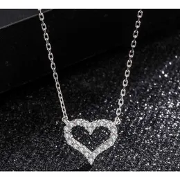 Designer Fashion Jewelry Luxury Heart Cancant Necklace Sterling Silver S925 Love Valentine Day Christmas Regalo per donne con scatola 650n