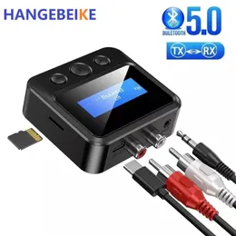 Stecker Bluetooth 5.0 Senderempfänger LCD -Anzeige Kopfhörer Wireless Audio -Adapter RCA 3.5mm Aux -Jack für PC TV Home Stereo